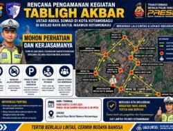 Satlantas Rekayasa Lalin, Sebagian Jalan Ditutup, Ini Lokasi Parkir Roda 2 dan Roda 4, Tabliqh Akbar UAS di Kotamobagu