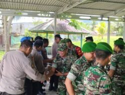 Perkokoh Sinergitas, Kapolsek Lolayan Pimpin Silaturahmi Ke Mako Koramil 1303/BM – 04