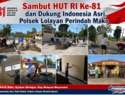 Asri, Nyaman, dan Siap Melayani: Wajah Baru Polsek Lolayan Sambut HUT RI