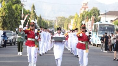 Jelang HUT ke-81 RI, Sang Merah Putih Disemayamkan di Kantor Wali Kota Kotamobagu