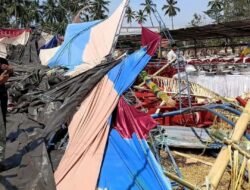 Angin Kencang Rusak Kanopi Hajatan di Desa Dumara, Dua Warga Syok