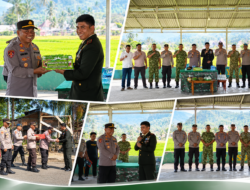 Soliditas TNI-Polri, Polsek Lolayan Beri Kejutan HUT ke-81 TNI di Koramil 1303/BM-04 Lolayan